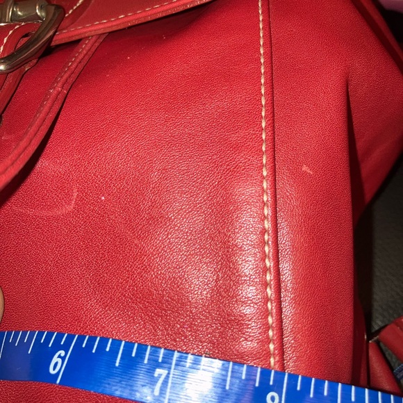 Coach Red Leather Drawstring Backpack - Picture 14 of 16
